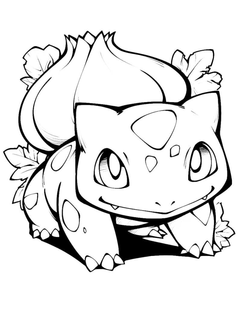 Cute Bulbasaur Coloring Page