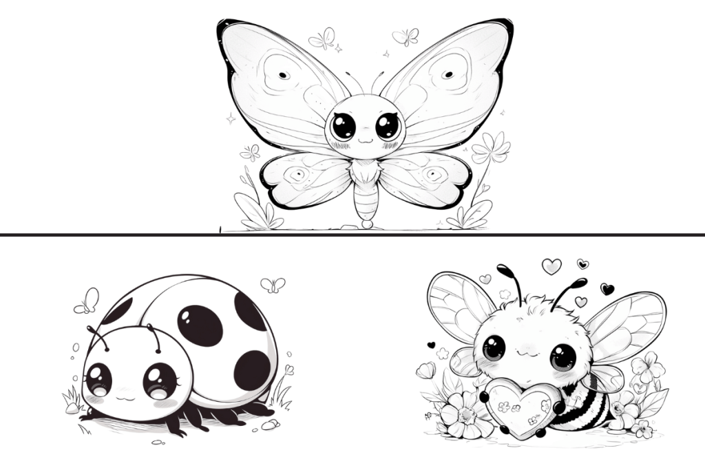 Cute Insect Coloring Page