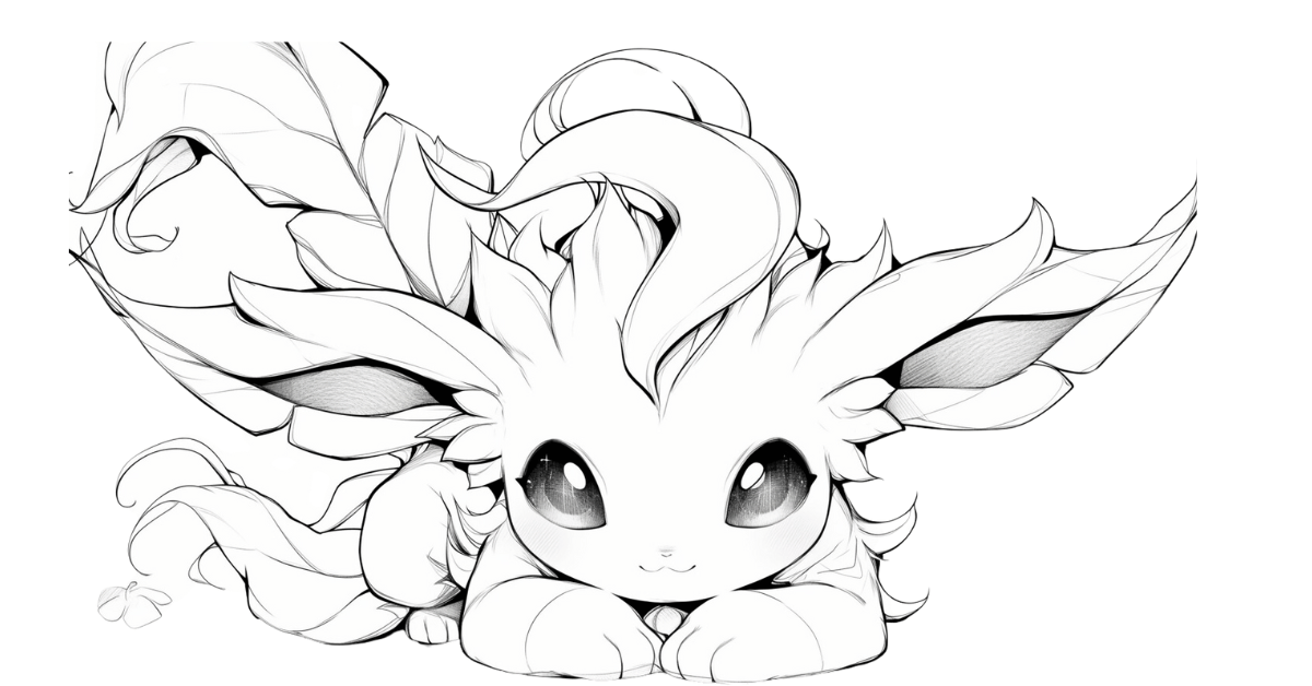 Cute Leafeon Coloring Pages: Free PDF Printables