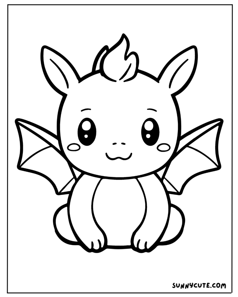 Cute Dragon Coloring Page