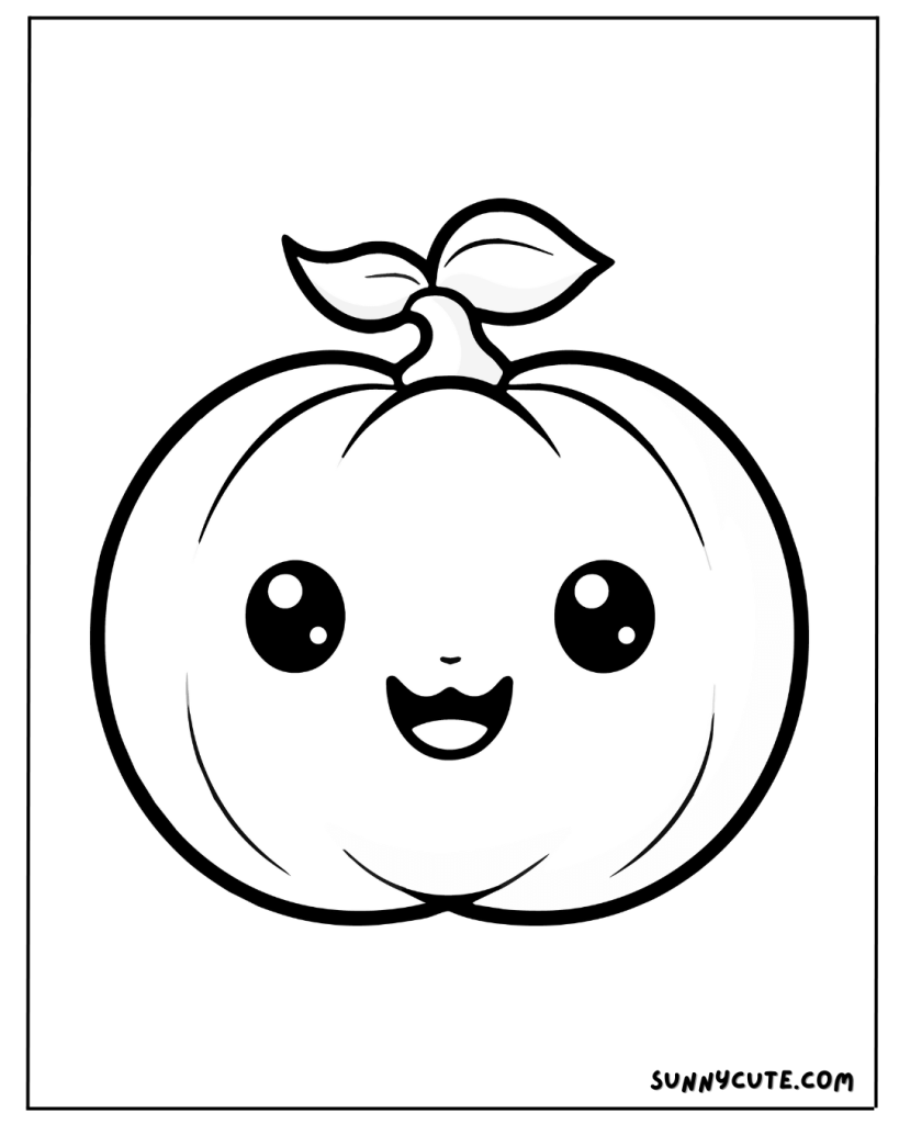 Cute Pumpkin Coloring Page