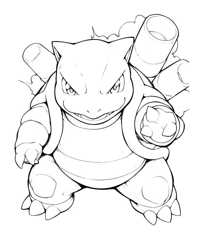 Cute Blastoise Coloring Page