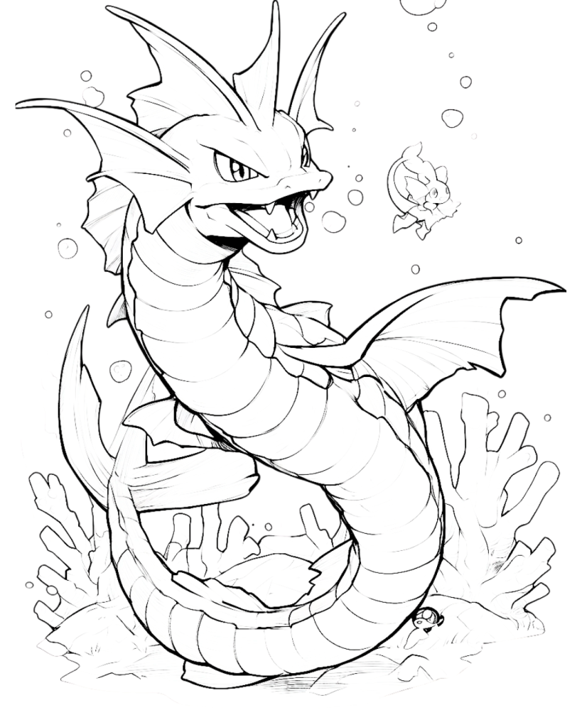 Gyarados Coloring Page