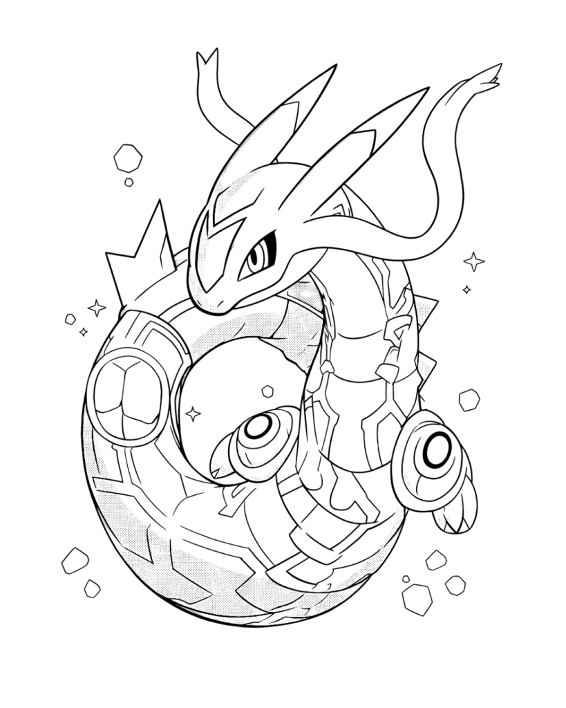 Rayquaza Coloring Page