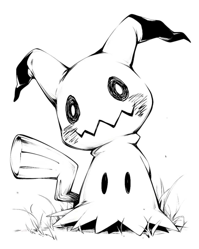 Mimikyu Coloring Page