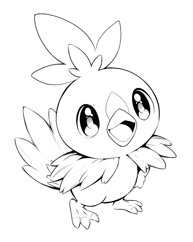 Torchic Coloring Page