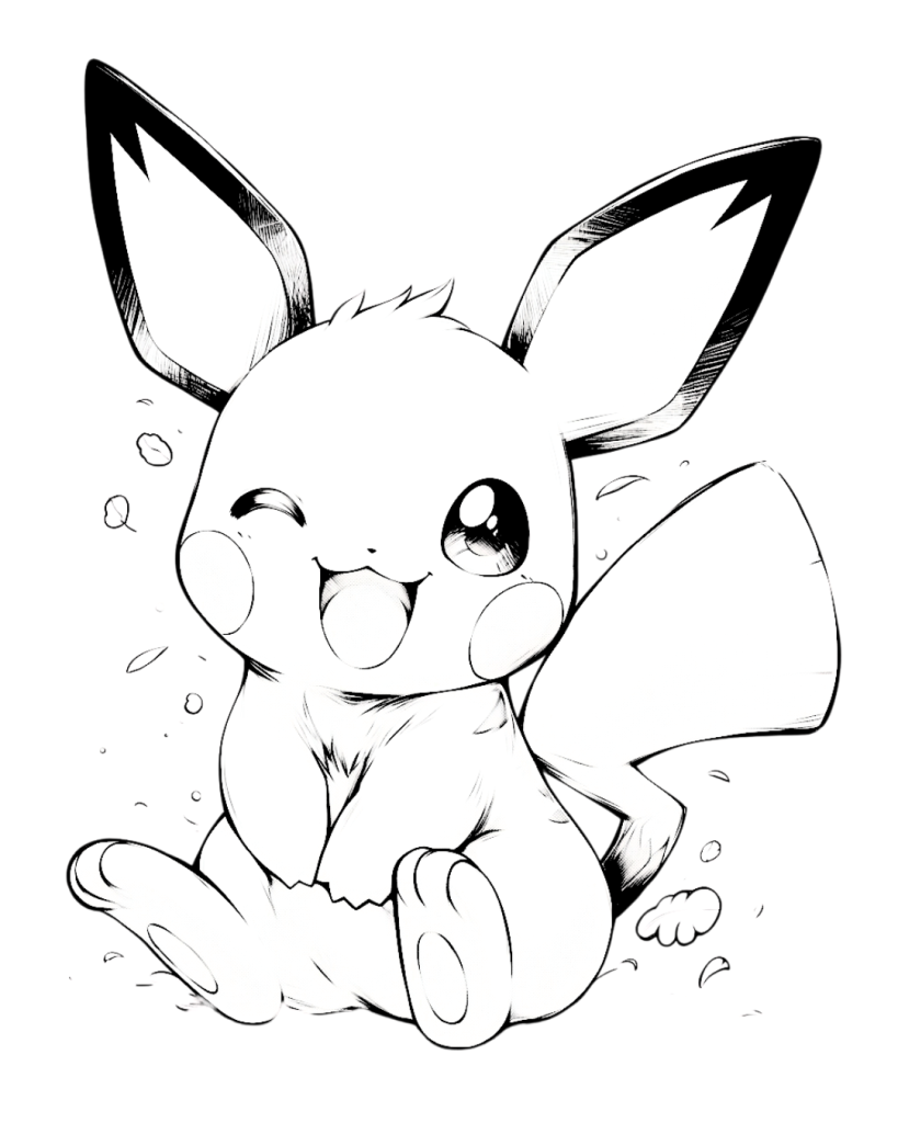 Baby Pikachu Coloring Page