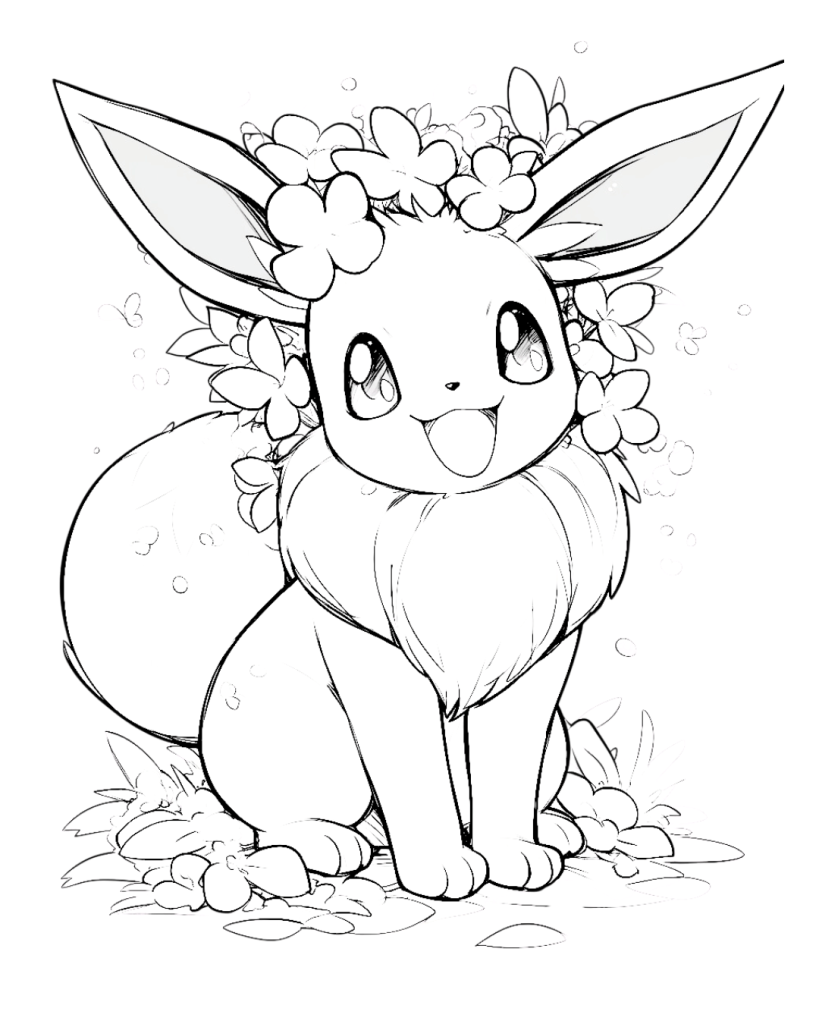 Adorable Eevee Coloring Page