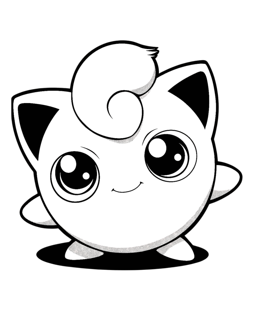 Cute Jigglypuff Coloring Page