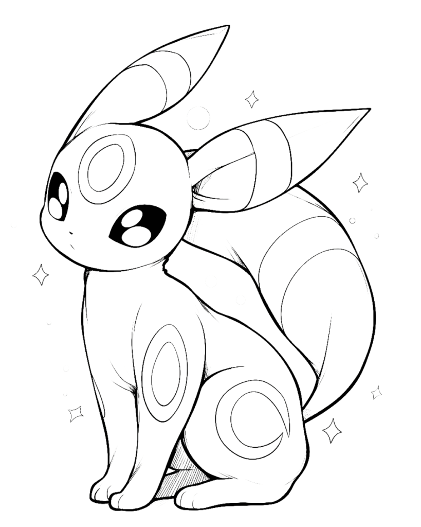 Umbreon Coloring Page