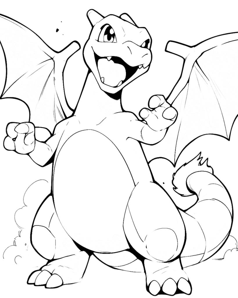 Adorable Charizard Coloring Page