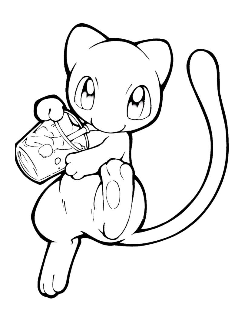 Mew Dring Soda Coloring Page