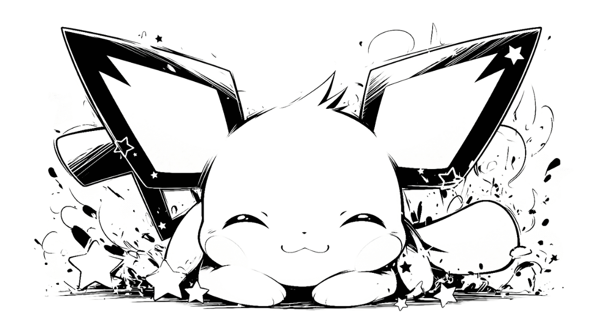 Cute Pichu Coloring Pages: Free PDF Printables