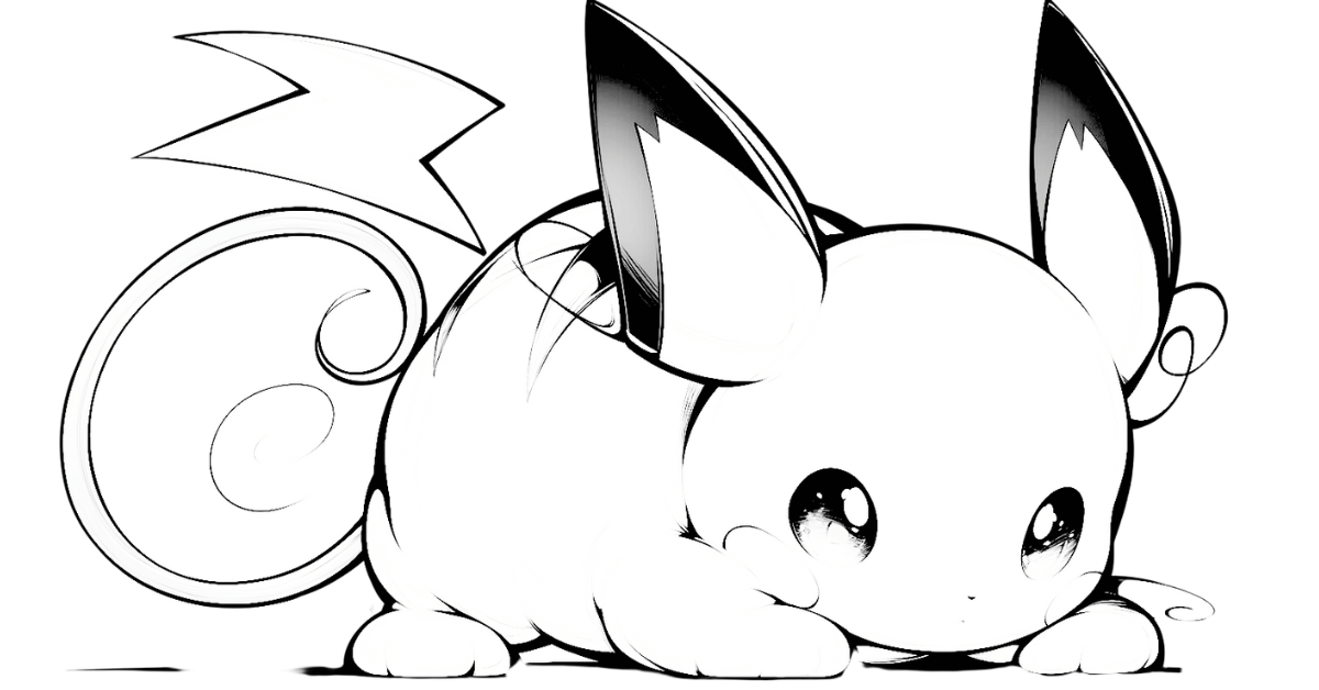 Adorable Raichu Coloring Pages: Free PDF Prinrables