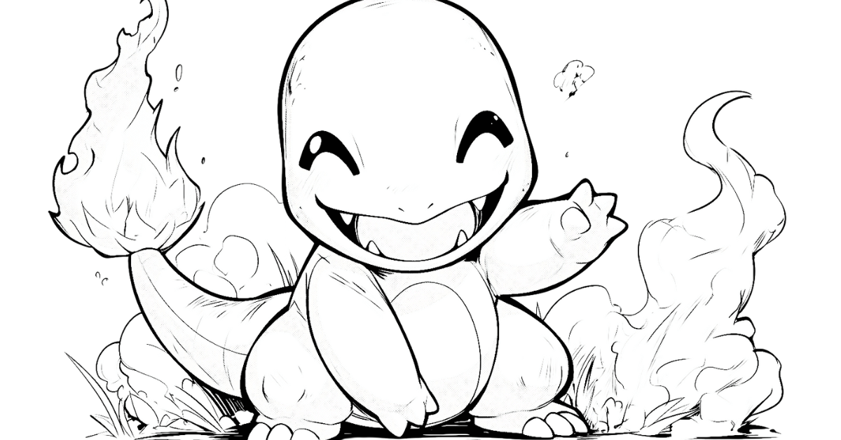 Cute Charmander Coloring Pages: Free PDF Printables