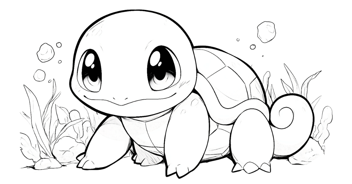 Cute Squirtle Coloring Pages: Free PDF Printable