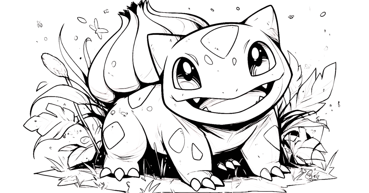 Cute Bulbasaur Coloring Pages: Free PDF Printables