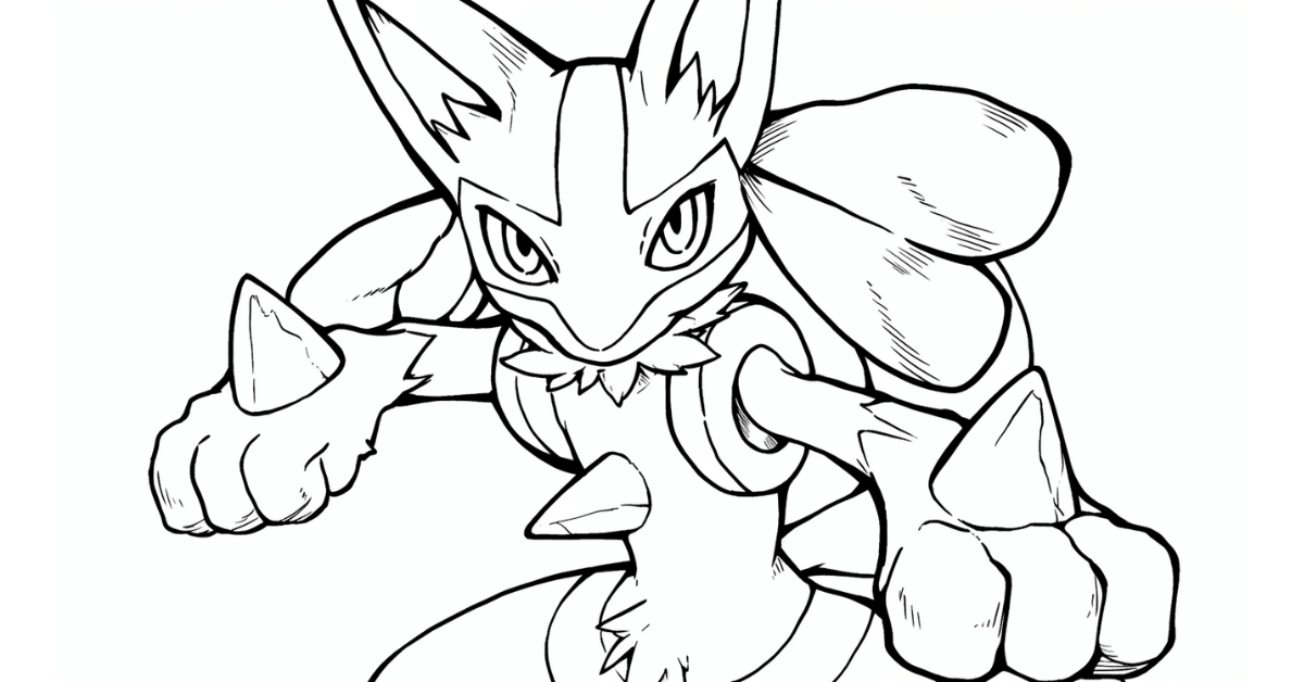 Cute Lucario Coloring Pages: Free PDF Printables