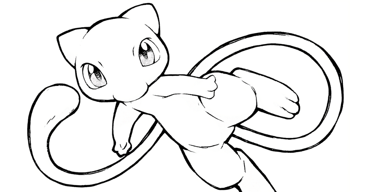 Cute Mew Coloring Pages: Free PDF Printables