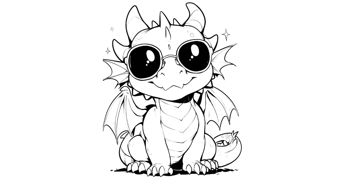 Cute Dragon Coloring Pages: Free PDF Printables