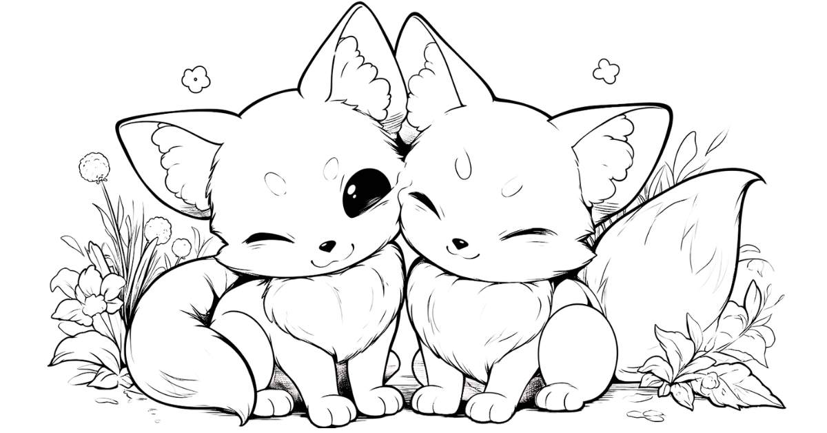 Cute Fox Coloring Pages: Free PDF Printables