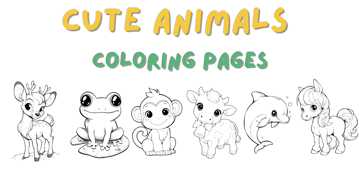 35 Easy & Cute Animal Coloring Pages: Free PDF Printables