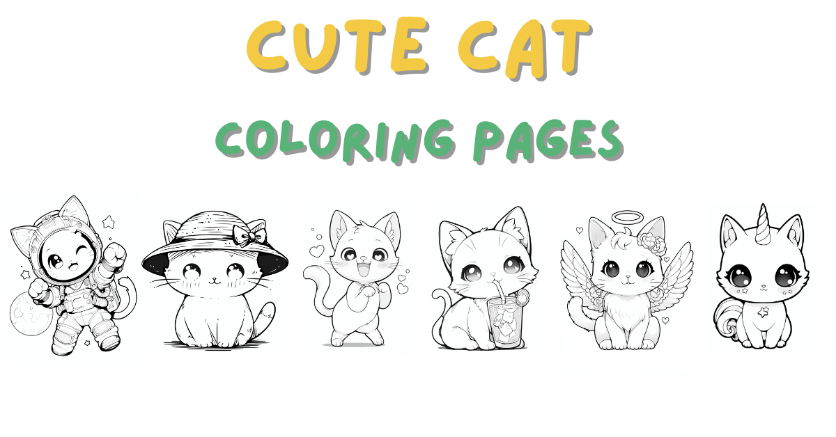 17 Cute Cat Coloring Pages: Free PDF Printables