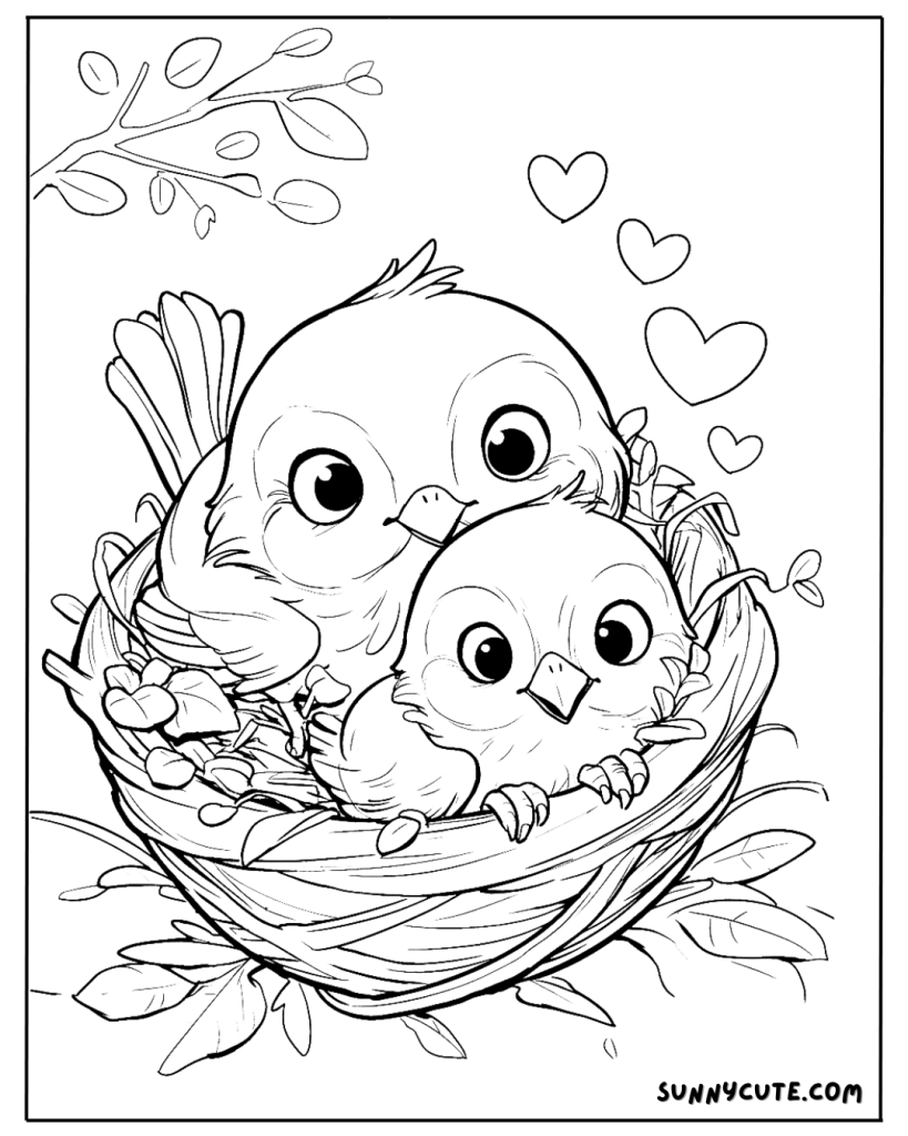 Nest Coloring Page