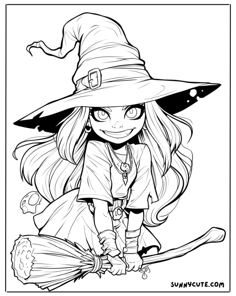 wicked witch coloring page
