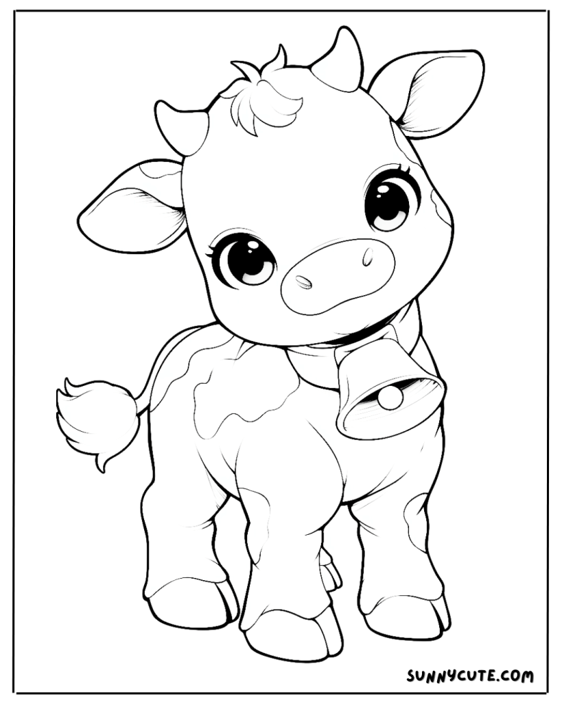 Cow coloring page