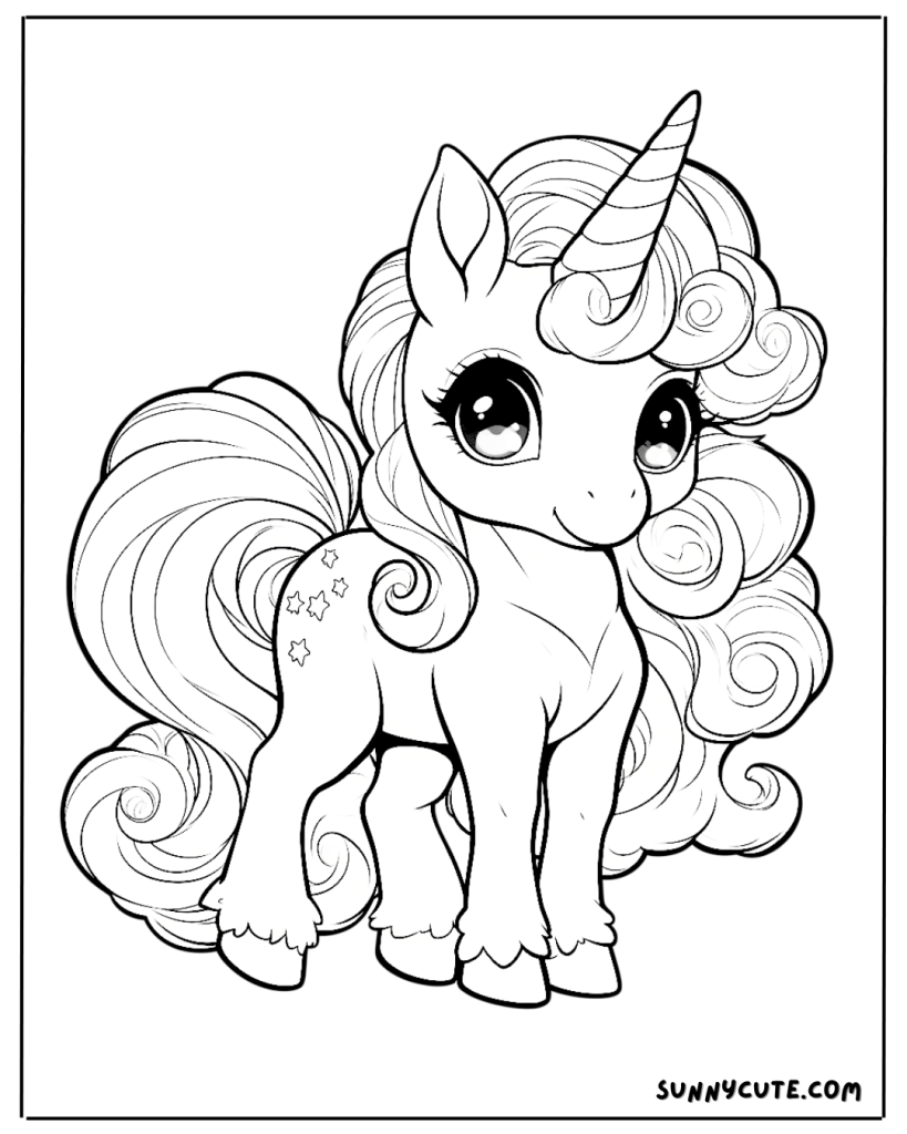 Unicorn Coloring Page