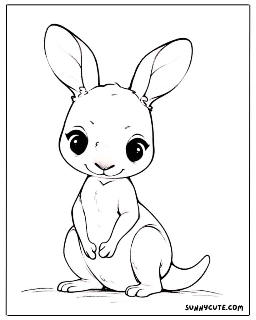 Kangaroo coloring page