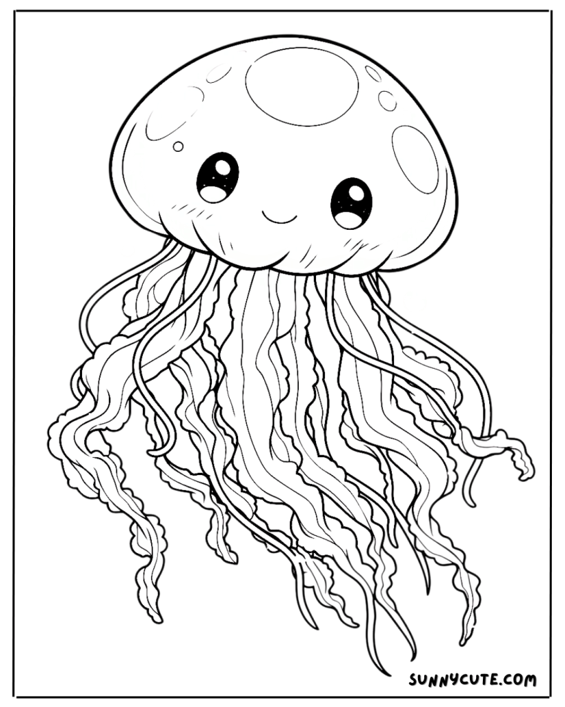 Jellyfish coloring page