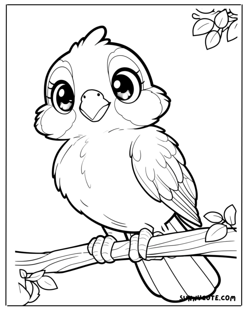 Bird coloring page