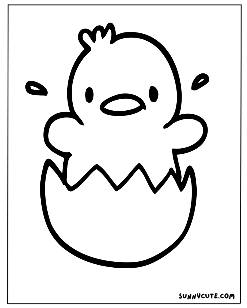 Cute bird coloring page