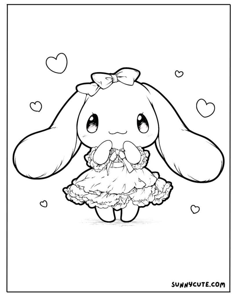 Cute Cinnamoroll Coloring Page