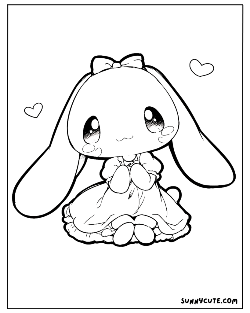 Beautiful cinnamoroll coloring page