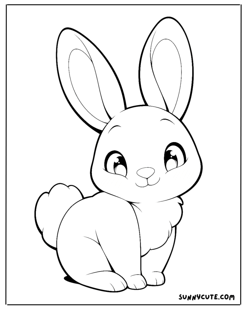 Baby Rabbit Coloring Page