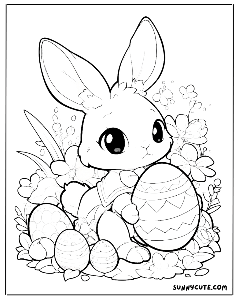 Easter Rabbit Coloring Page