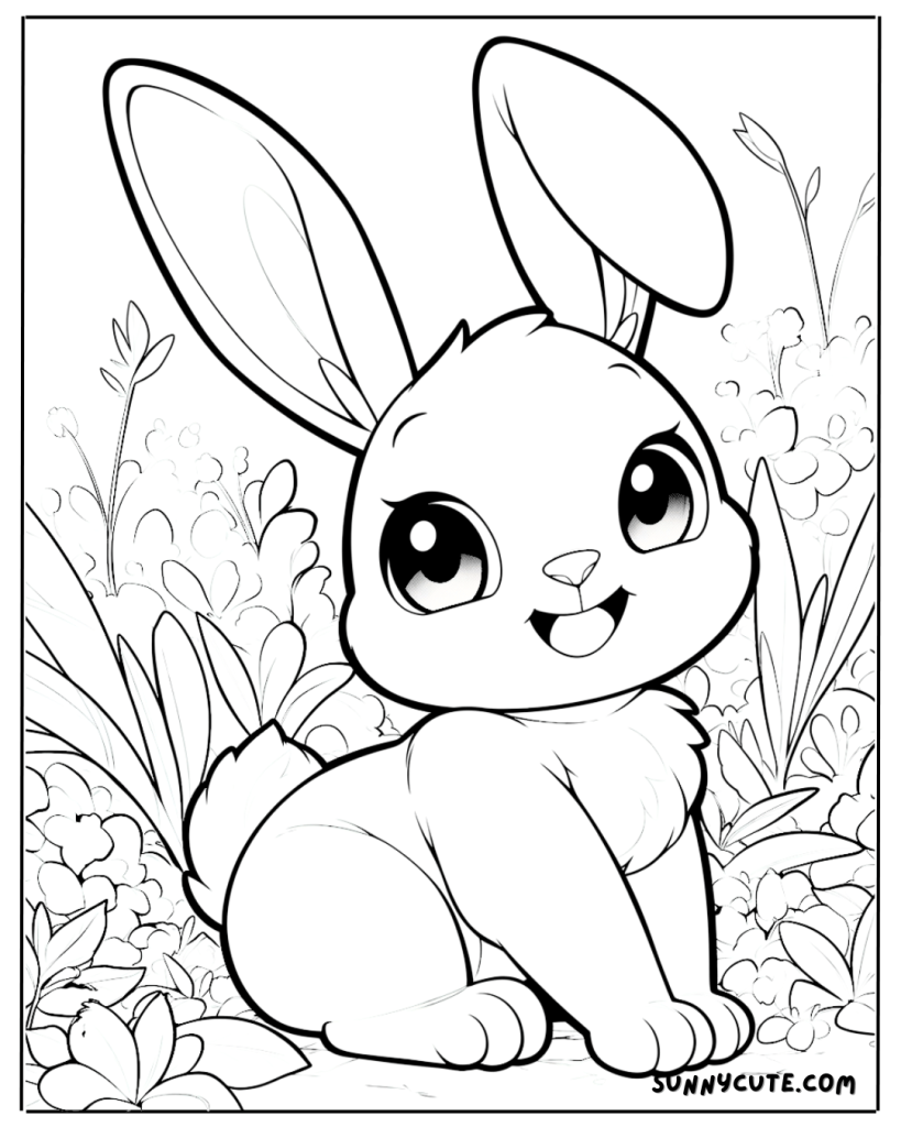 Female Rabbit Coloring Page