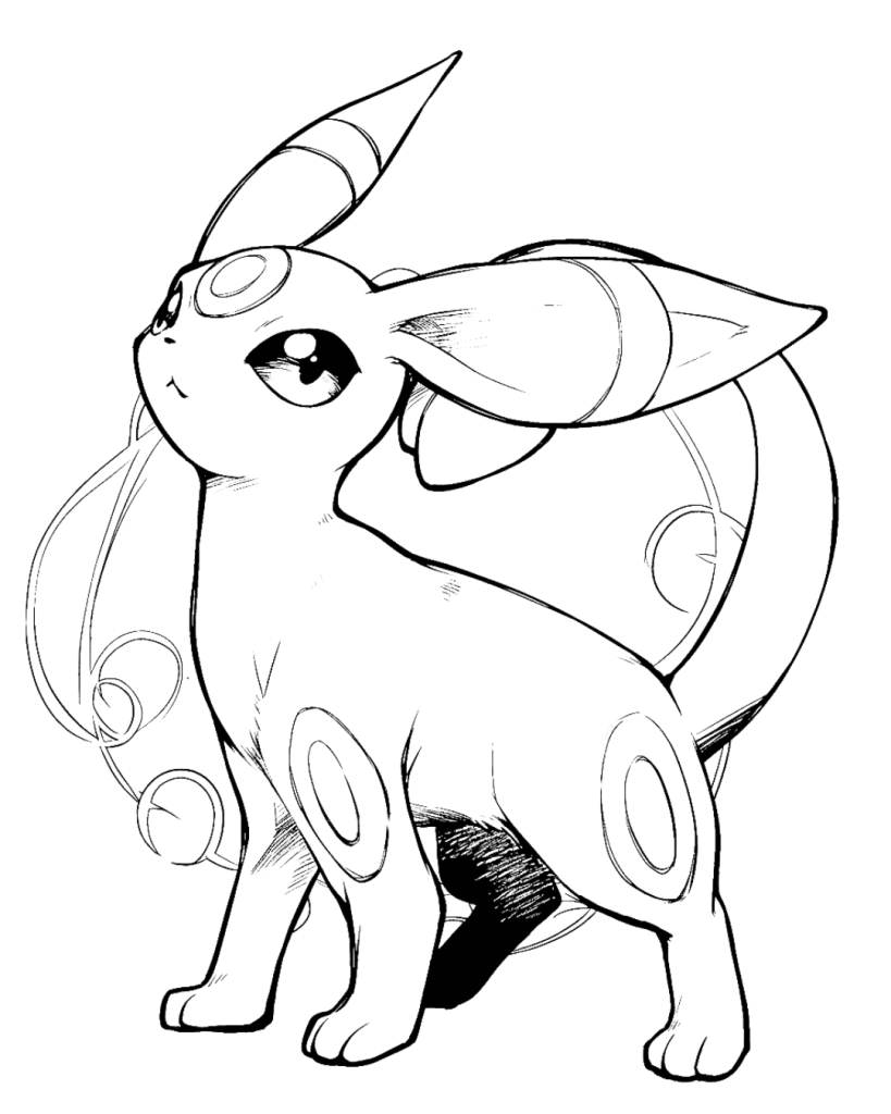 Cute Umbreon Coloring Page