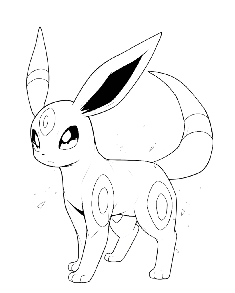 Pokemon Umbreon Coloring Page