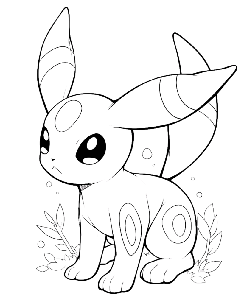 Baby Umbreon Coloring Page