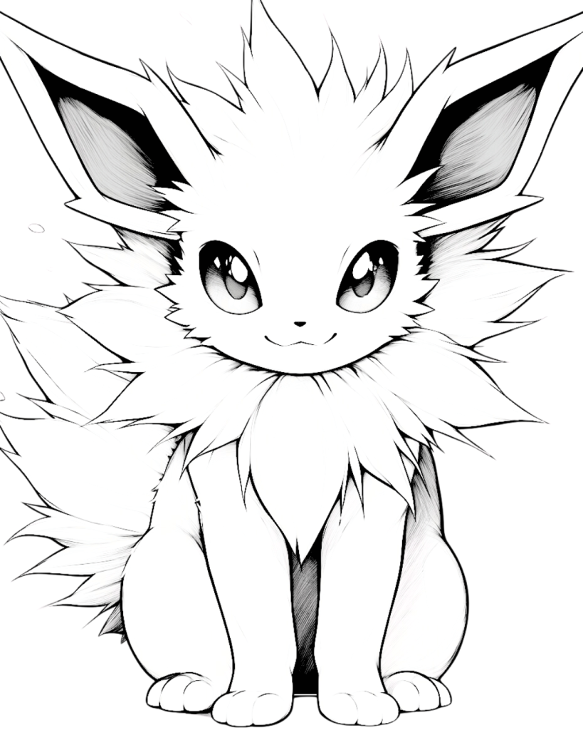 Chibi Jolteon Coloring Page