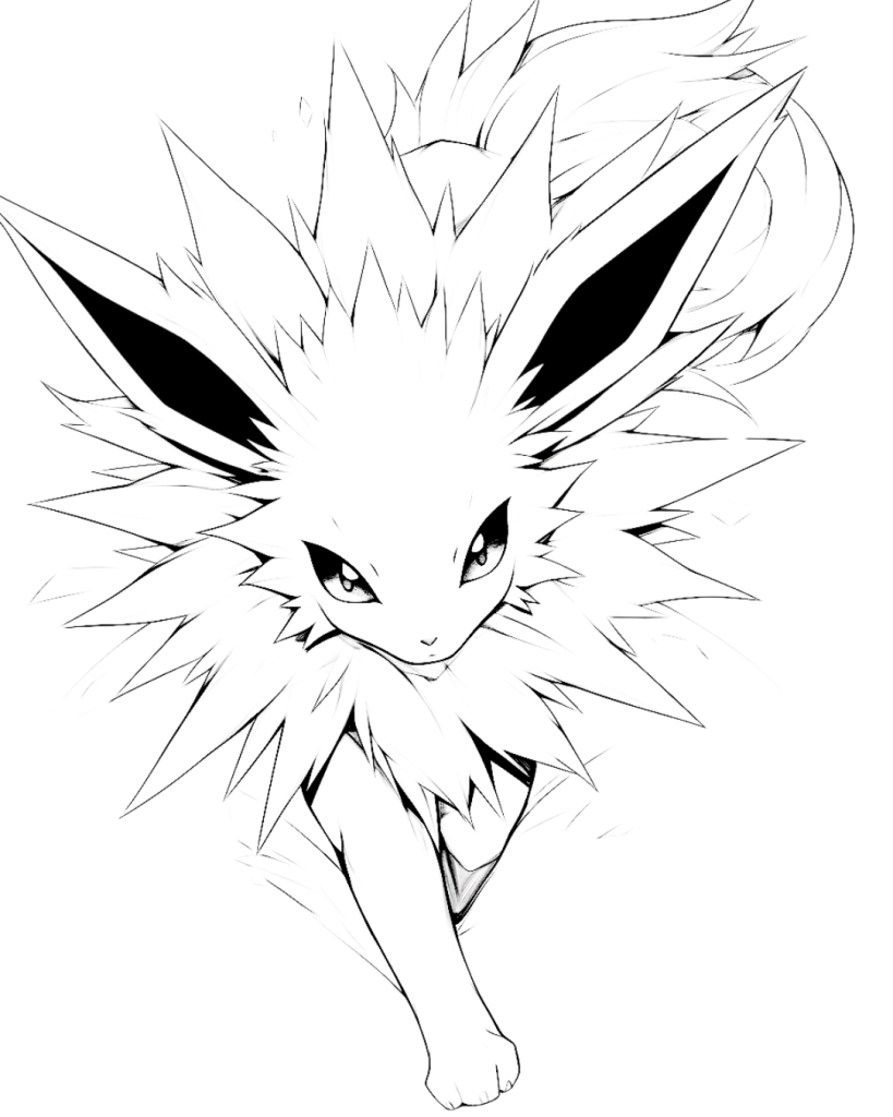 Pokemon Jolteon  Coloring Page