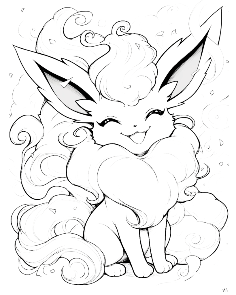 Flareon Coloring Page