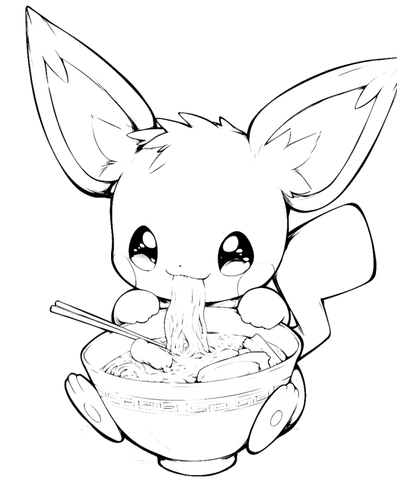 Adorable Pichu Coloring Page