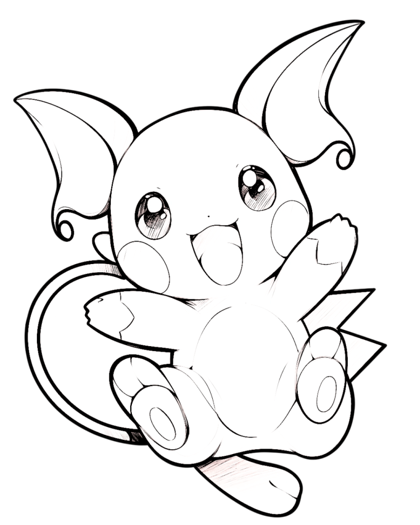 Baby Raichu Coloring Page