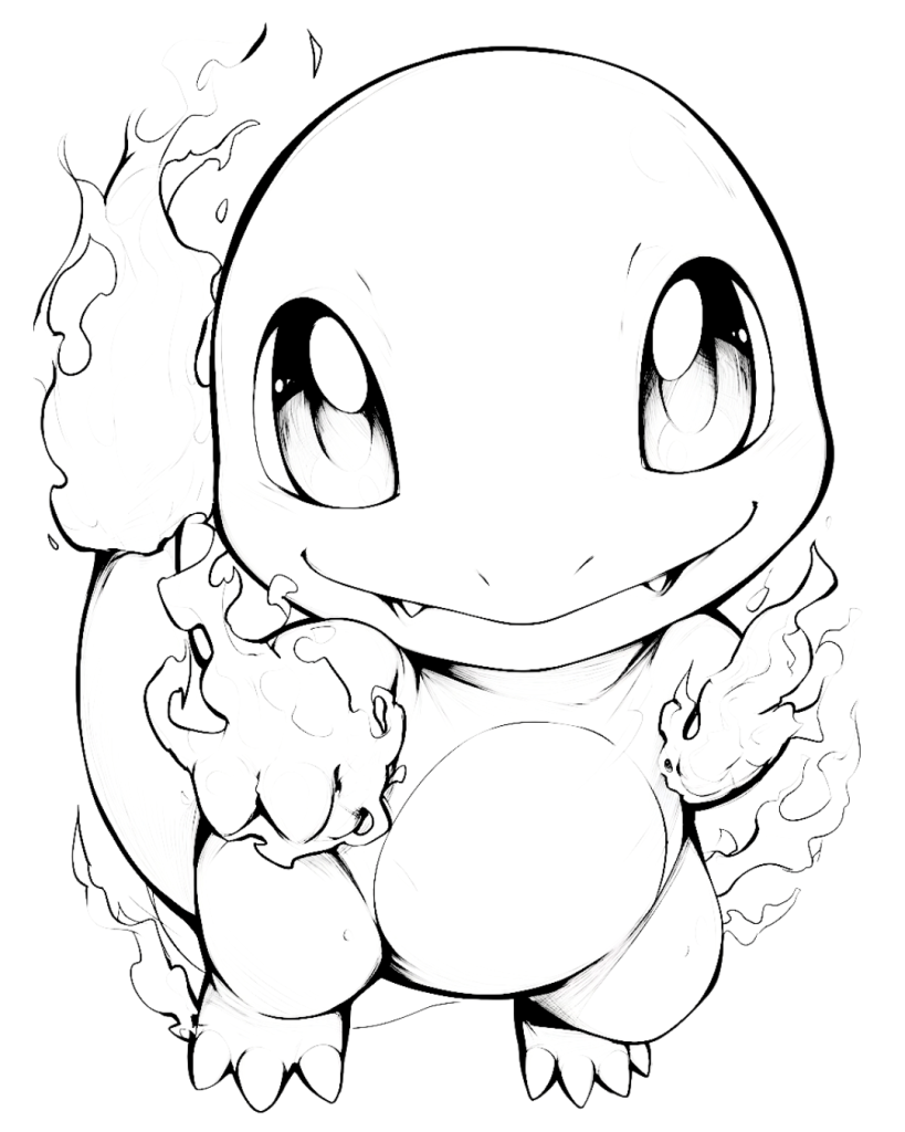 Baby Charmander Coloring Page