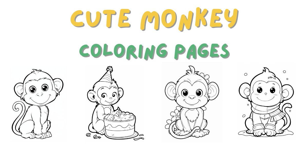 Cute Monkey Coloring Pages: Free PDF Printables